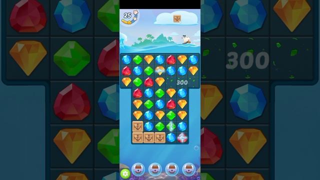 МОБИЛЬНАЯ ИГРА СОКРОВИЩА ПИРАТОВ - ТРИ В РЯД — УРОВЕНЬ 1