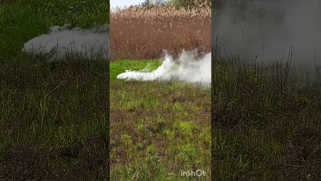проверяем настоящую дымовую гранату