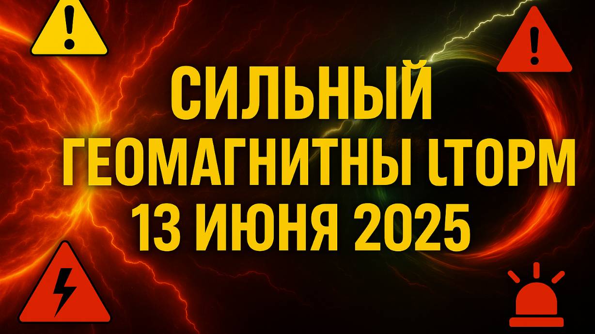 ОСТОРОЖНО! СИЛЬНЫЙ ГЕОМАГНИТНЫЙ ШТОРМ СЕГОДНЯ 13 ИЮНЯ 2025!
