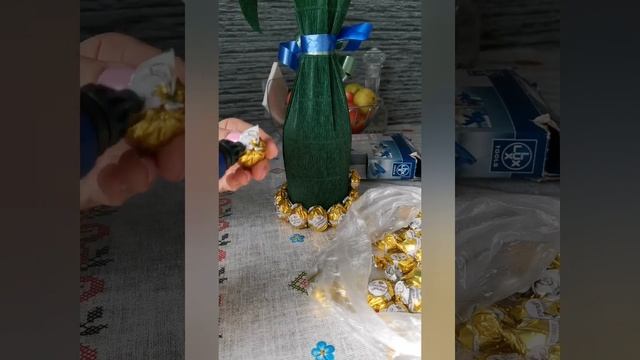 Как оформить бутылочку в подарок