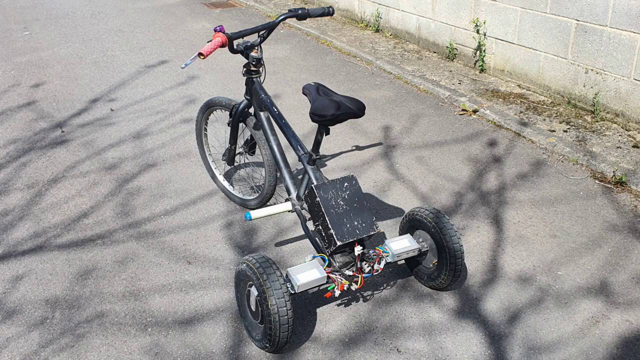 Проект Franken-trike, часть 3. Большие колеса самодельного трицикла с двигателями от гироскутера
