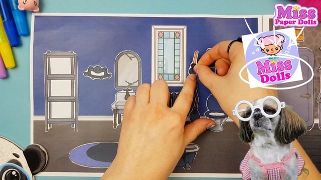 How to make Paper Doll House Toca Life World #4 Wednesday's Black House In Quiet Book