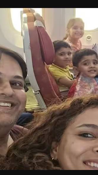 Last moments: Doctor couple, their 3 kids took smiling selfie moments before Air India crash.