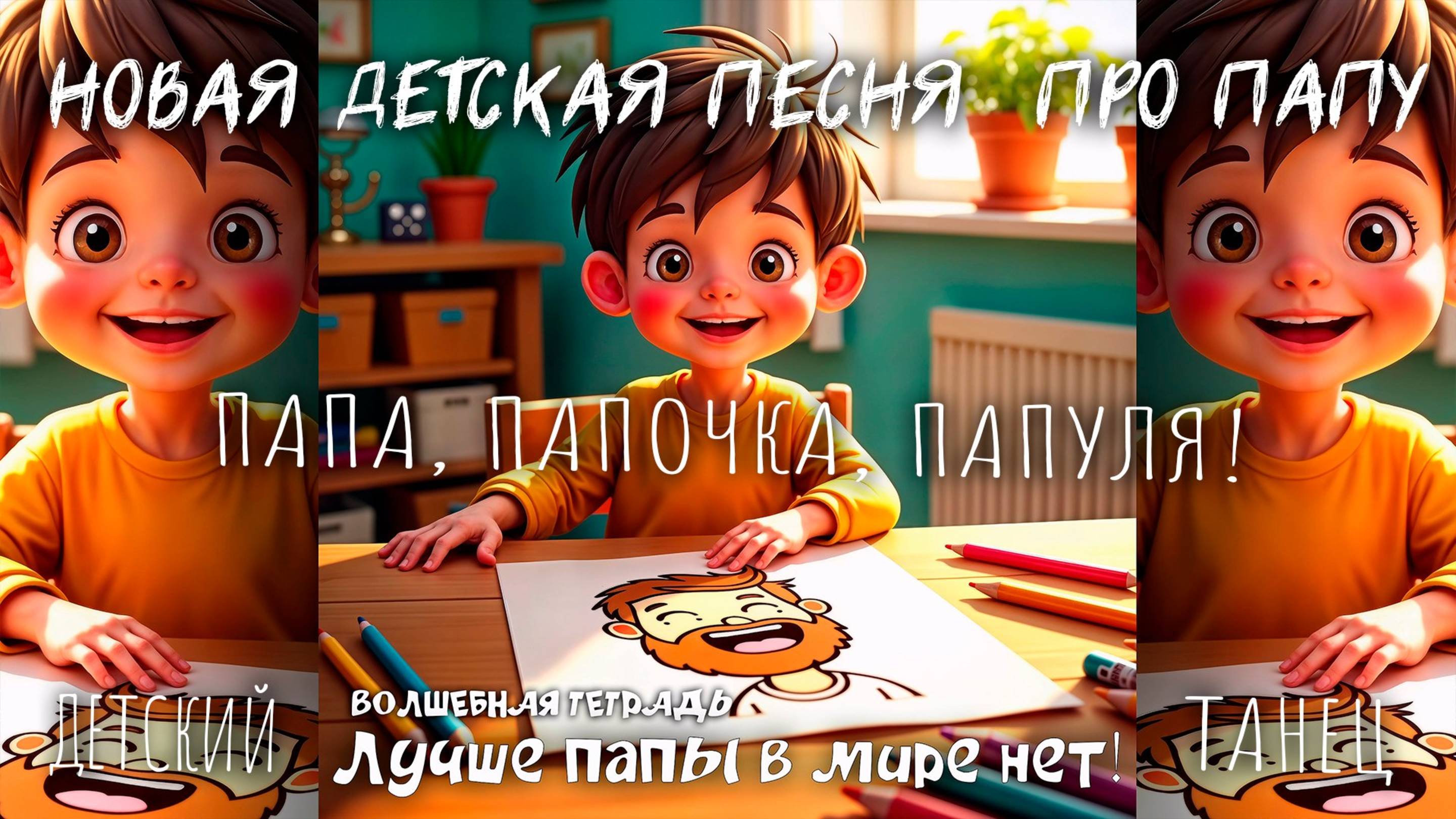 Волшебная тетрадь. "Лучше папы в мире нет!" Новая детская песня про папу. Детский весёлый танец.
