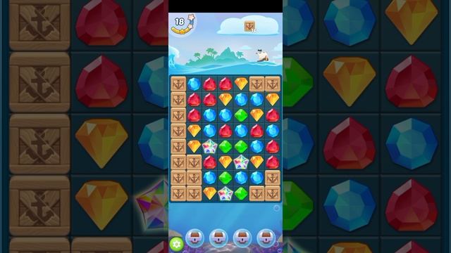 МОБИЛЬНАЯ ИГРА СОКРОВИЩА ПИРАТОВ - ТРИ В РЯД — УРОВЕНЬ 2