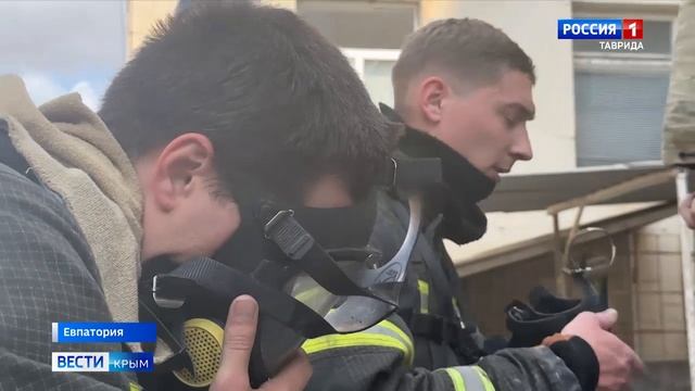 В Евпатории прошли учения пожарных