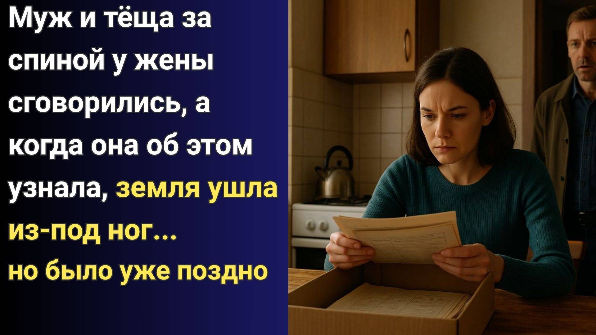 Муж и тёща за спиной у жены сговорились, а когда она об этом узнала, земля ушла из-под ног. Рассказ