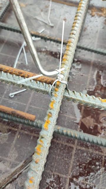 Вязка арматуры/Строительство #construction #строительство #монолит