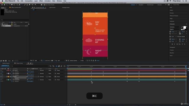 After Effects Course 045 Project_ Weather App User Design Animation - Part 2