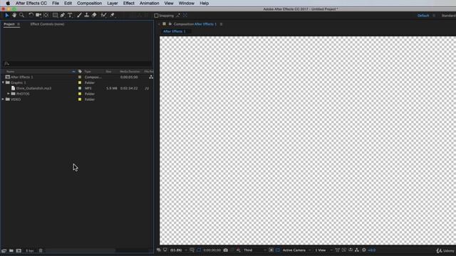 After Effects Course 007 Importing Media and Placing on the Timeline