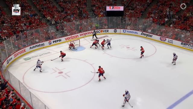 Oilers' Darnell Nurse Roofs It Past Panthers' Sergei Bobrovsky From Tight Angle
