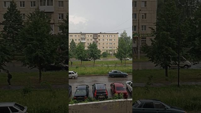 Летний, тёплый дождь. Гроза⛈️