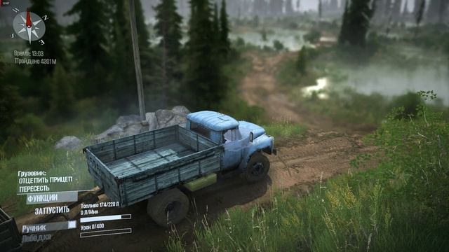 MudRunner American Wilds • Медвежий ручей # 3. ЗИЛ-130 за Брёвнами на