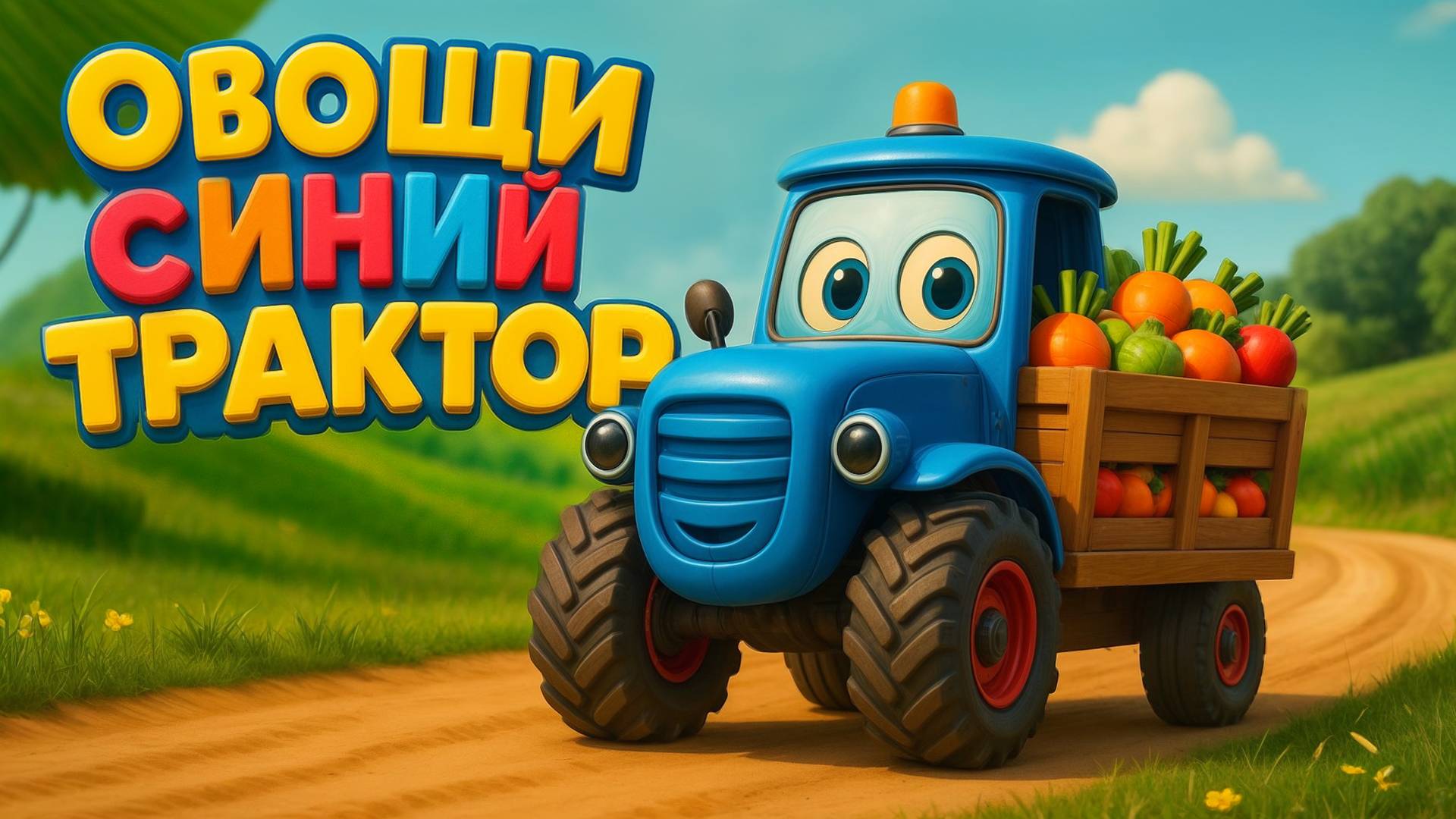 Новый Синий трактор и Овощи | Песенка мультик для детей