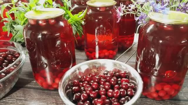 Как же я люблю вишню!!!😋😋😋 Вкусный вишнёвый компот!!!🍒🍒🍒