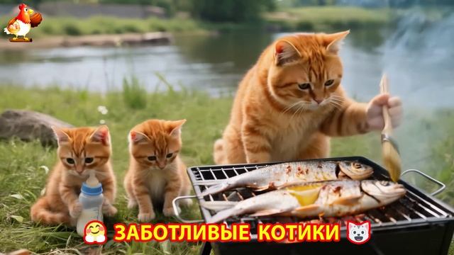 Заботливые котики спешат на помощь (73)