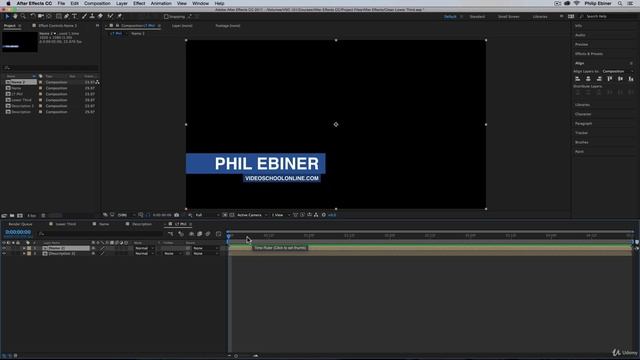 After Effects Course 040 Project_ Clean Lower Third