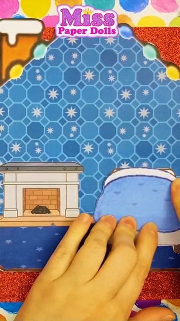 Paper dolls  dollhouse TOCA BOCA /DIY paper house for BAD SANTA CLAUS
