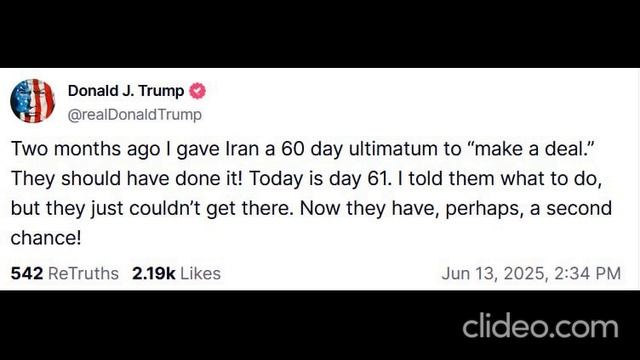 Trump's 2nd Chance Offer to Iran