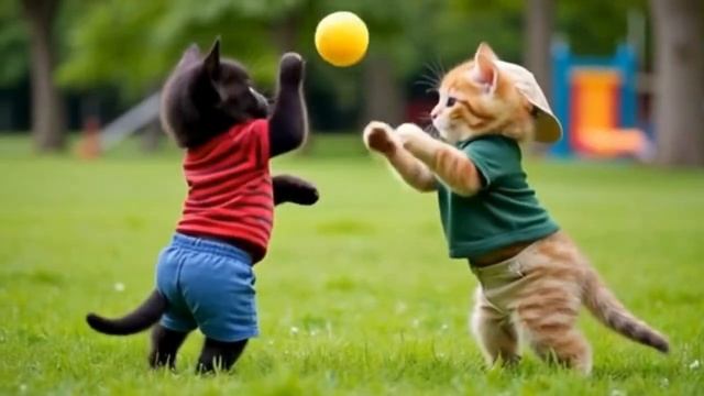 😻☀️Kittens on the Playground - Funny Cats Doing Human Things