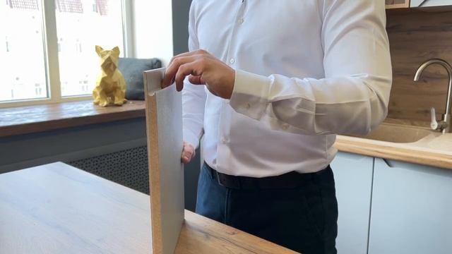 Кухня Трента Фтукатурка серая
