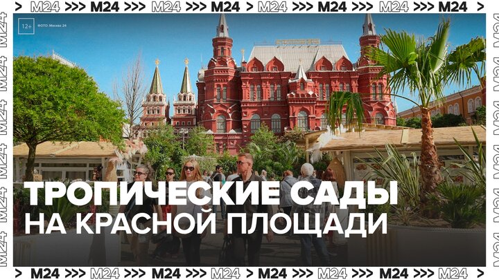 Тропические сады украсили Красную площадь в рамках проекта "Лето в Москве" - Москва 24