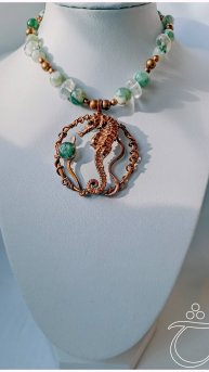 Гальваника: ожерелье "Морской конёк"