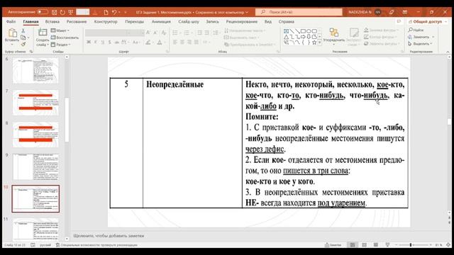 ЕГЭ по русскому языку. Задание 1. Местоимения.