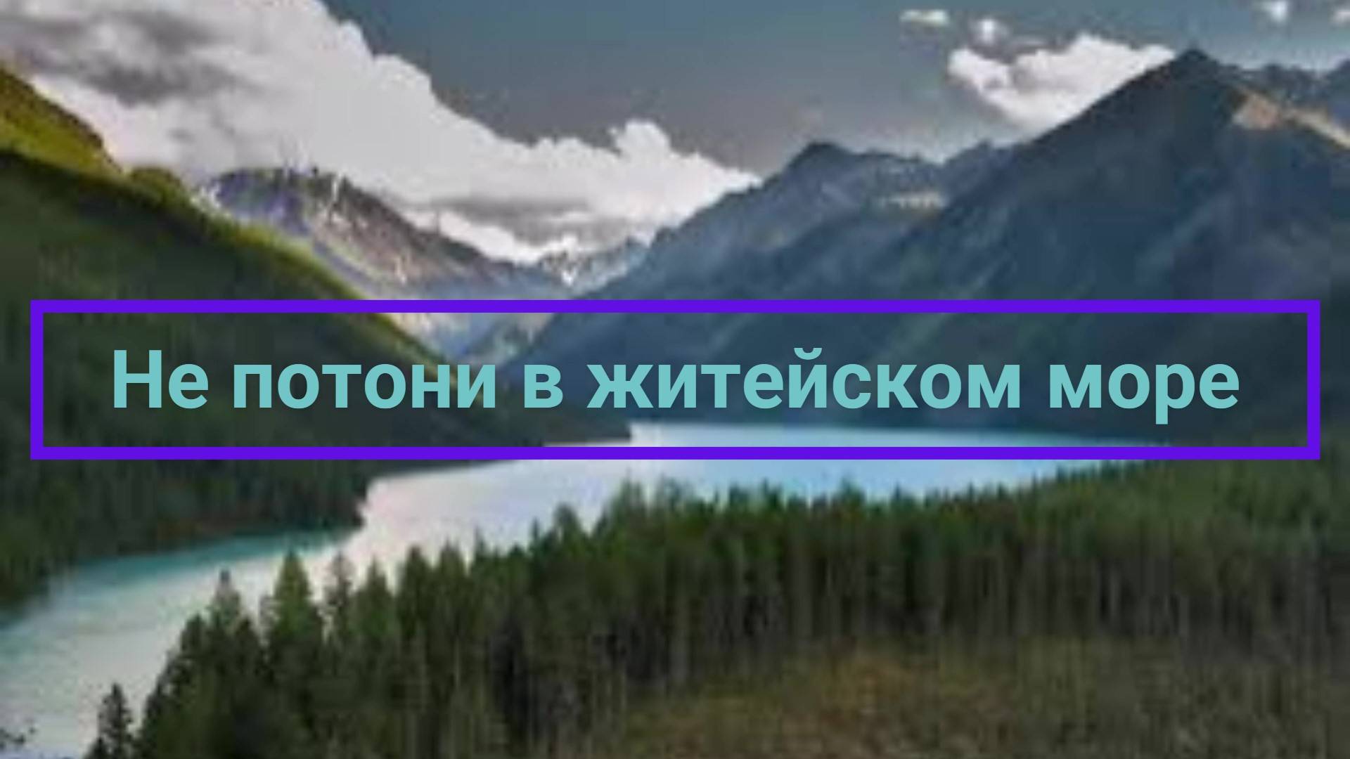 Не потони в житейском море