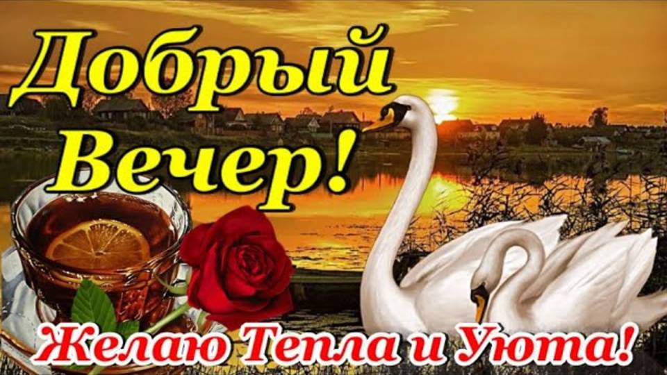 Добрый Вечер! Доброго и Уютного Вечера! Пусть у Вас всё будет Хорошо! Открытка Добрый Вечер!