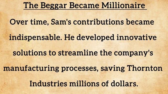 The Beggar Became Millionaire   Motivational Short Story In English For Success   Story level 1🔥