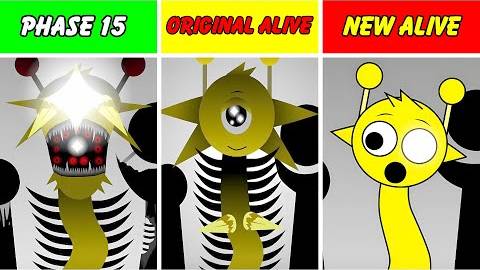 Incredibox Sprunki: Фаза 15 против Фаза 15, но оригинальный живой против Фаза 15, но новый живой