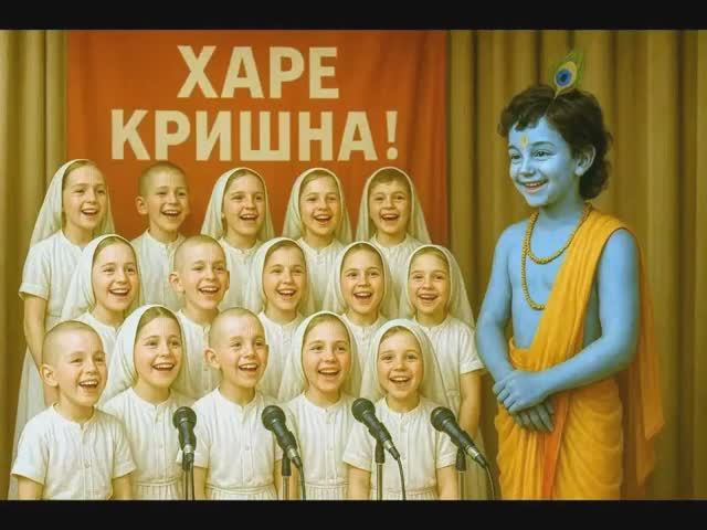 "С КРИШНОЙ БУДЕМ Я И ТЫ!" (Текст - Михаил Мешанин) Вокал "Большого Детского Хора" (AI)