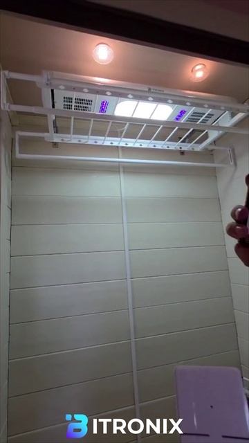 Умная сушилка для белья функцией обогрева BITRONIX X3 Multifunction в белом цвете видео отзыв №15