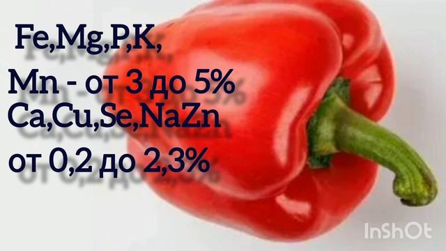 Болгарский перец. Витамины, минералы.