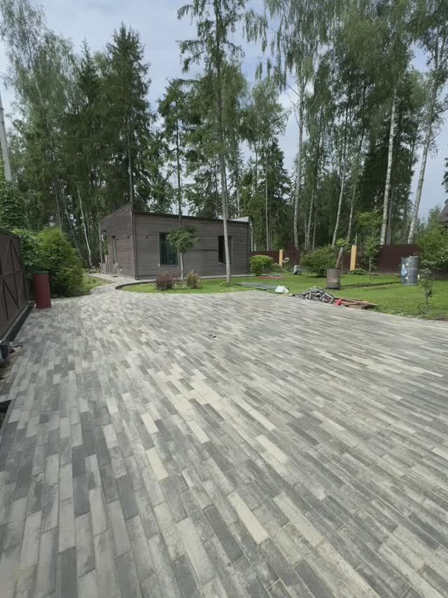 Укладка тротуарной плитки Ригель Туман