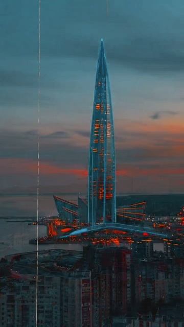 😍 Лахта Центр в свете нежнейшего заката вчера