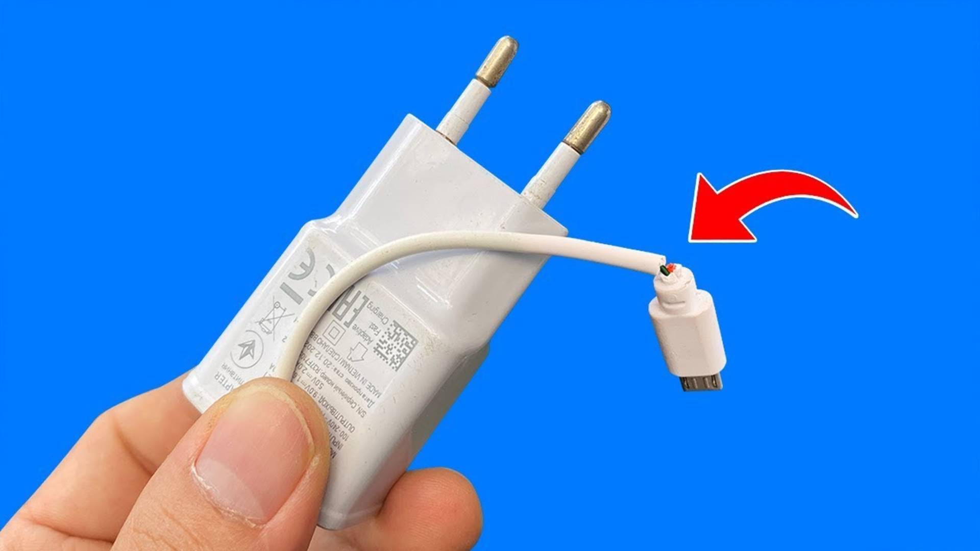 Не выбрасывайте сломанный зарядный кабель😱! Используйте этот трюк, и он прослужит дольше нового