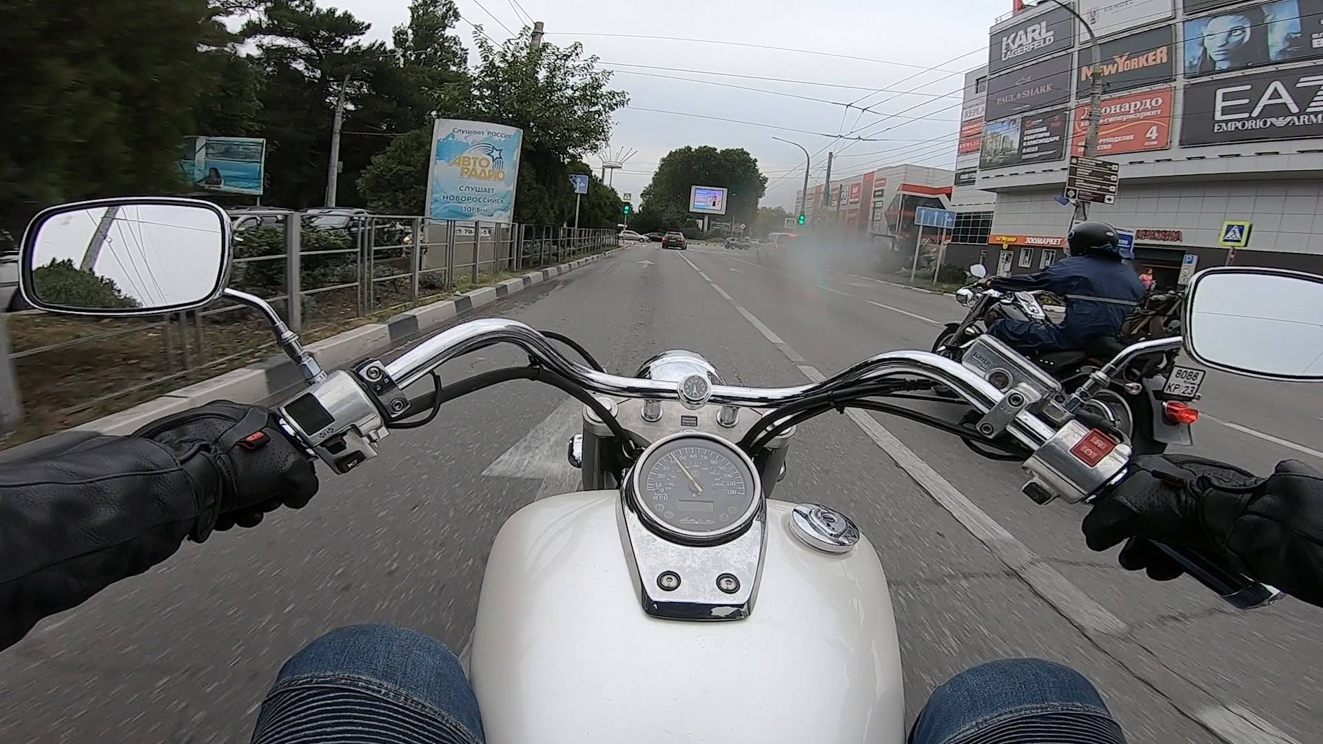 Езда на мотоцикле Honda Shadow Aero 750 #56|| Дневная поездка