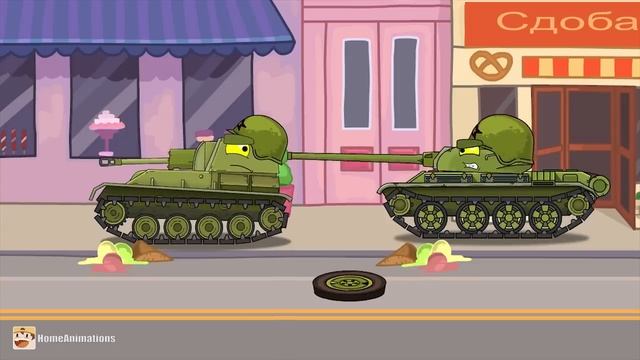 HomeAnimations – Мультики про танки  Мясорубка в городе - Мультики про танки