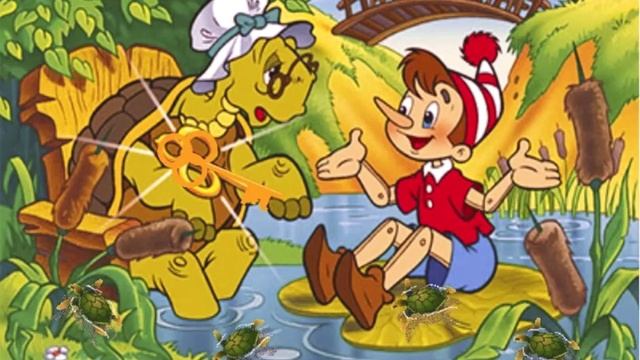 Сказка Золотой ключик. Буратино и Мальвина. (серия наши любимые мультики). №8))) (1)