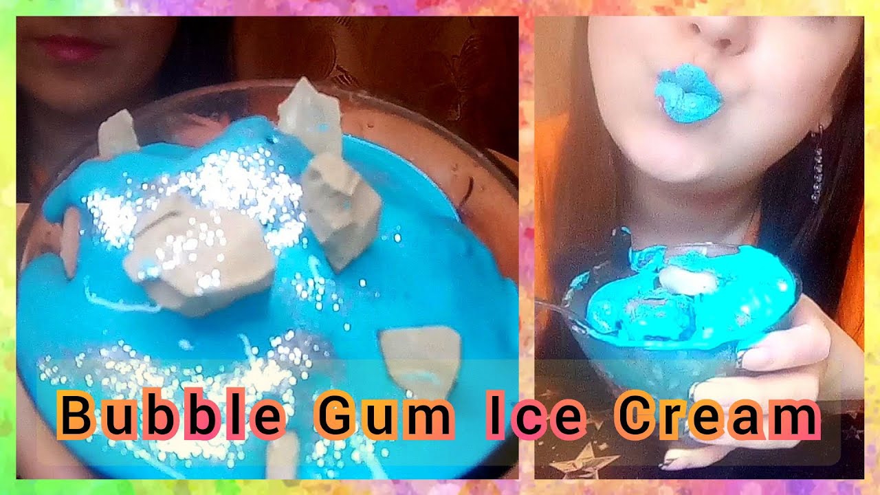Асмр/мукбанг/хруст/мороженое Бабл Гам/asmr/mukbang/crunch/Bubble Gum Ice Cream
