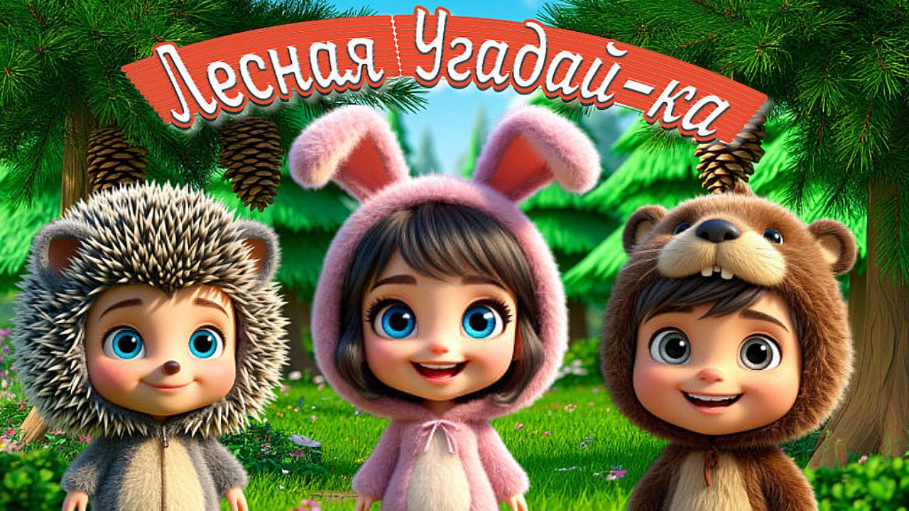 Лесные Животные Угадай -ка, кто я?   Весёлые Песенки и Мультики Детям и Малышам + Лесная Угадай-ка