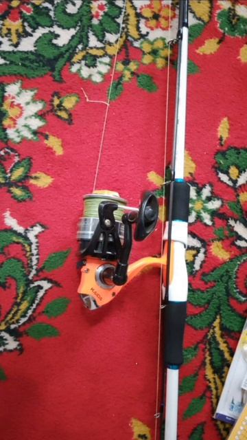 Мой новый спиннинг Mifine 2,4 м. С тестом от 5 до 25 g. Вес 141 g. Катушка Kaida EHQO2-40🎣