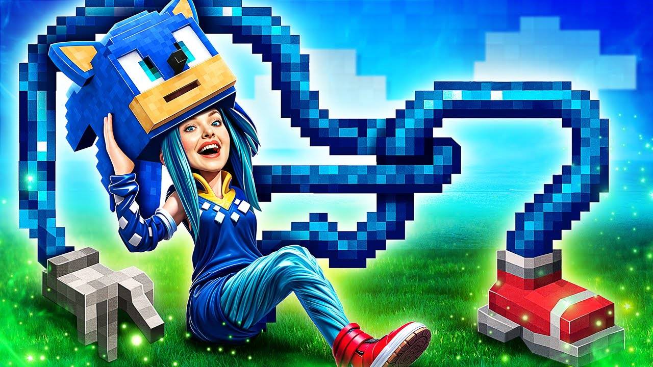Мейковер Соника в Майнкрафт От ботаника до супер Sonic!
