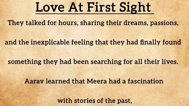 Love At First Sight English Short Story   Learn English Through Story Level 1 🔥