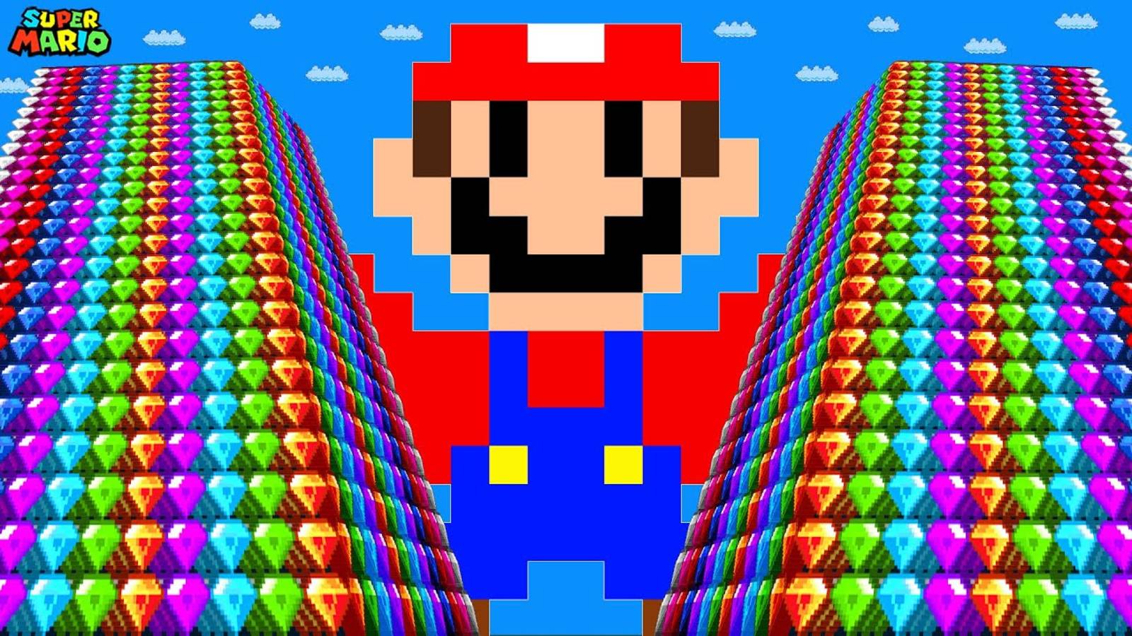 When Mario Has Many Chaos Emerald Towers in Super Mario Bros