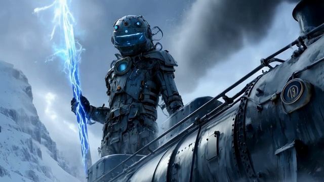 Frozen Rails & Frost Giants_ AI Steampunk Winter Train Adventure