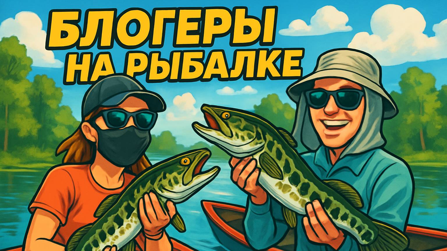Блогеры на рыбалке