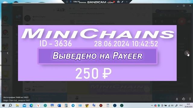 #живаяочередь #MiniChainsя  выплаты партнёрам 28 июня 2024 года